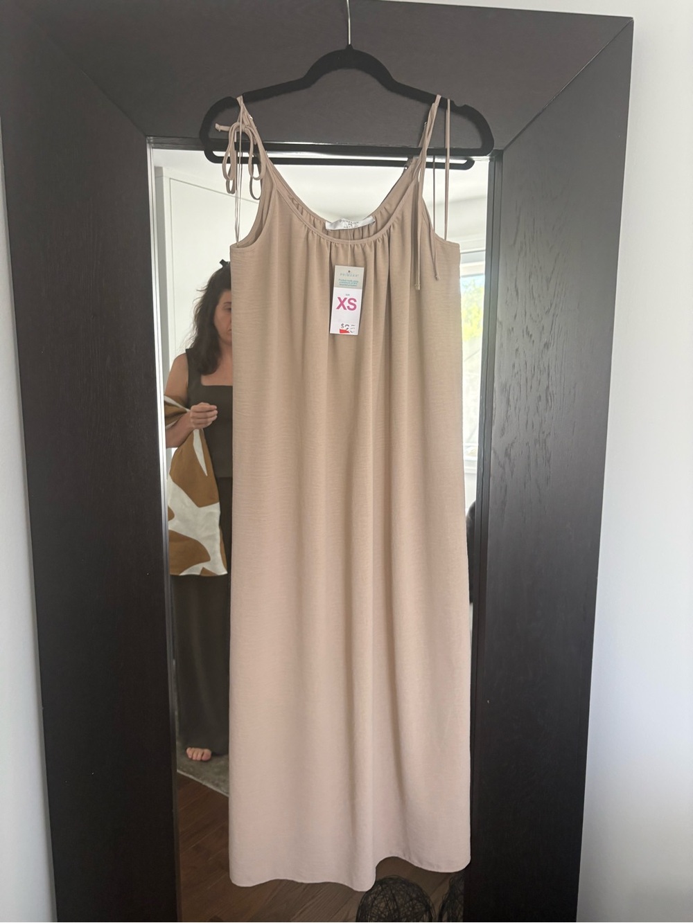 Primark Beige Tie-Strap Maxi Dress
